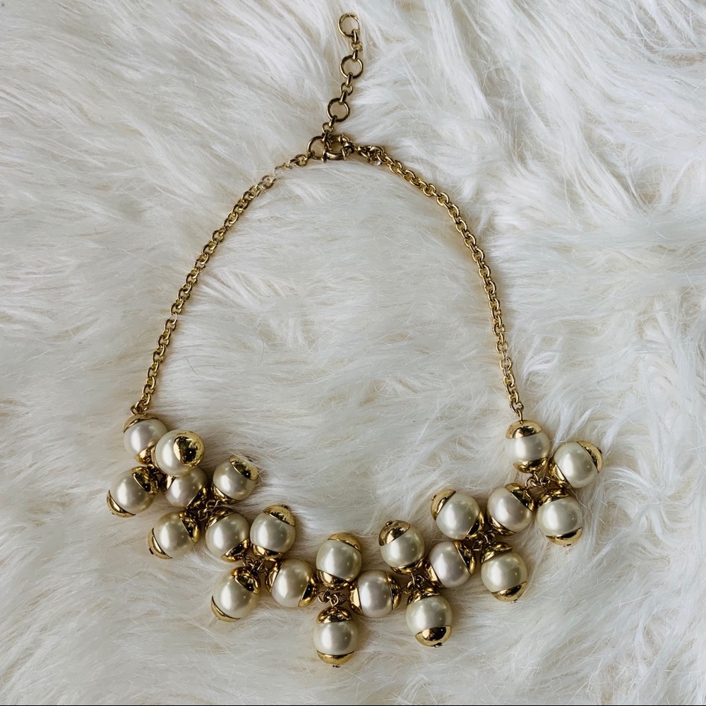 J.Crew Large Faux Pearls Statement Necklace